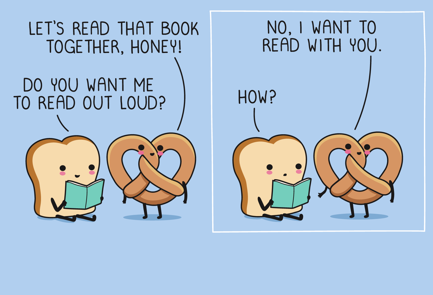 Wawawiwa Comics - Episode 354, Page 1: Let's read together 📖