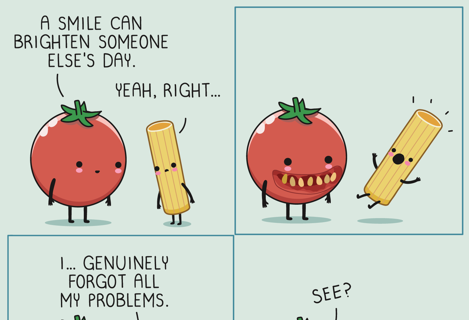Wawawiwa Comics - Episode 398, Page 1: The power of a smile 😊