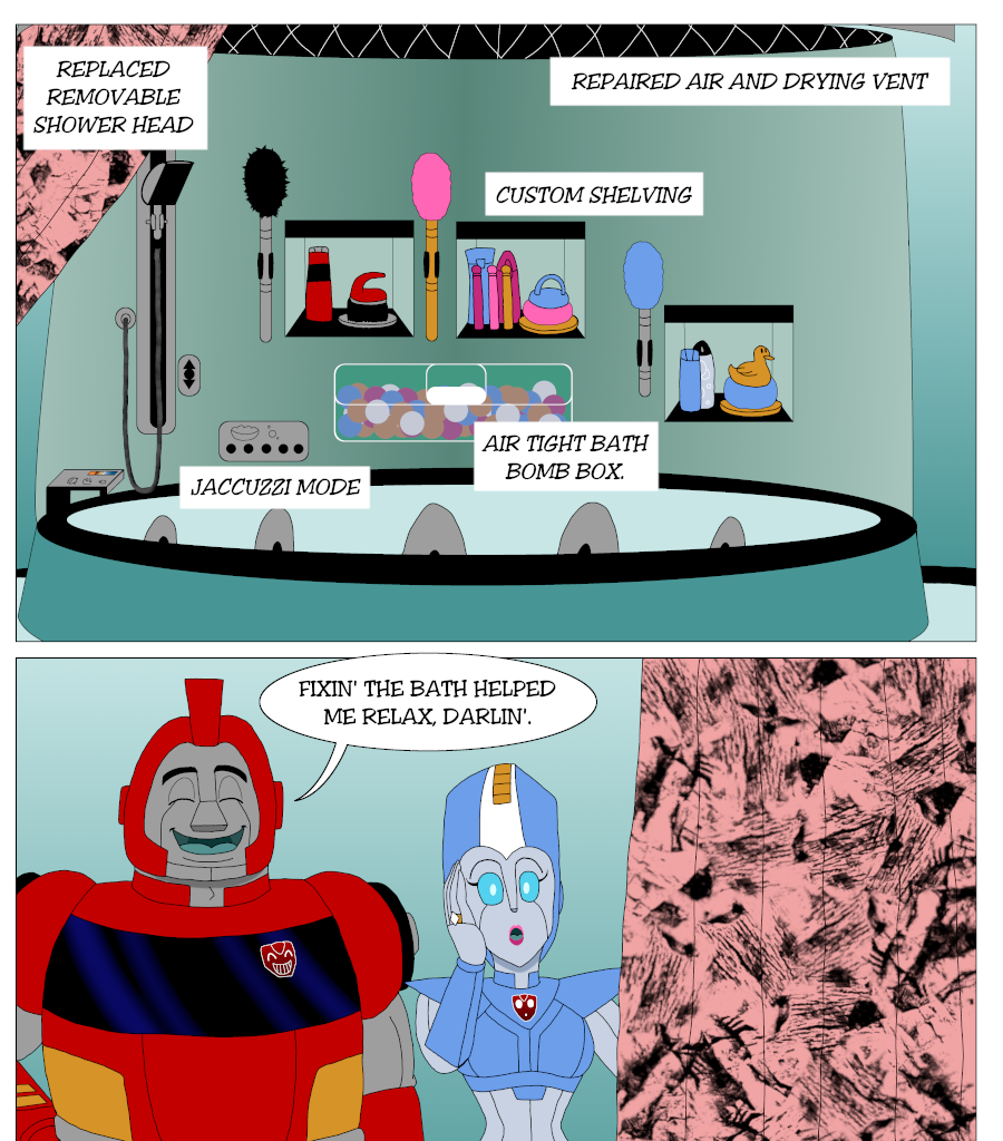 The ReWedding of Optimus Prime and Elita-One - Episode 71, Page 1: Page_71: Bath love bomb