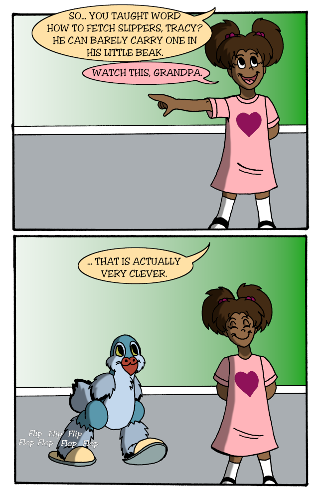 Word is the Bird - Episode 8, Page 1: 8-FetchTheSlippers