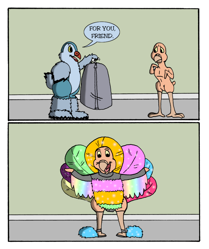 Word is the Bird - Episode 17, Page 1: 17-ClotheAParrot