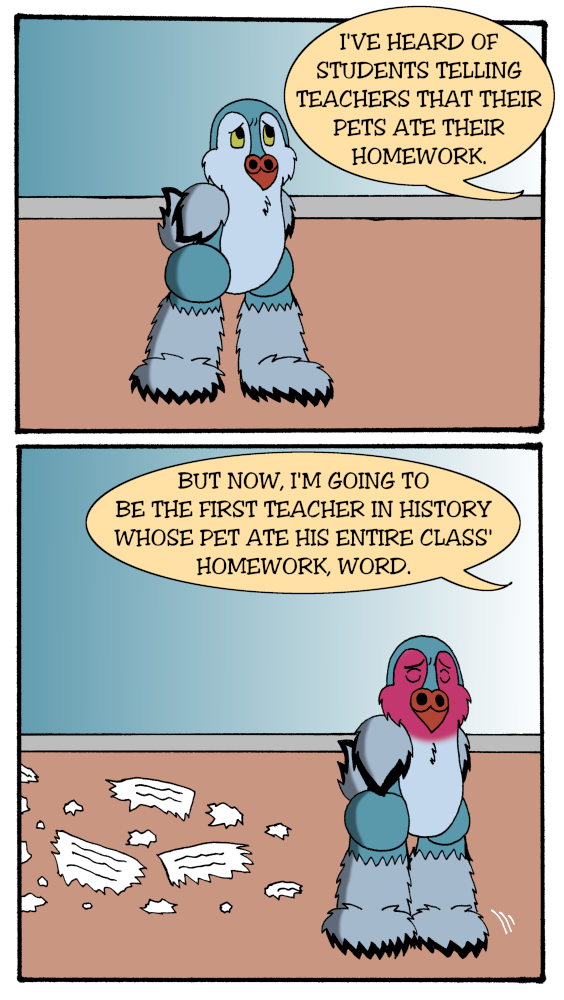 Word is the Bird - Episode 36, Page 1: 36-HomeworkIncident