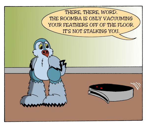 Word is the Bird - Episode 62, Page 1: 17-Roomba