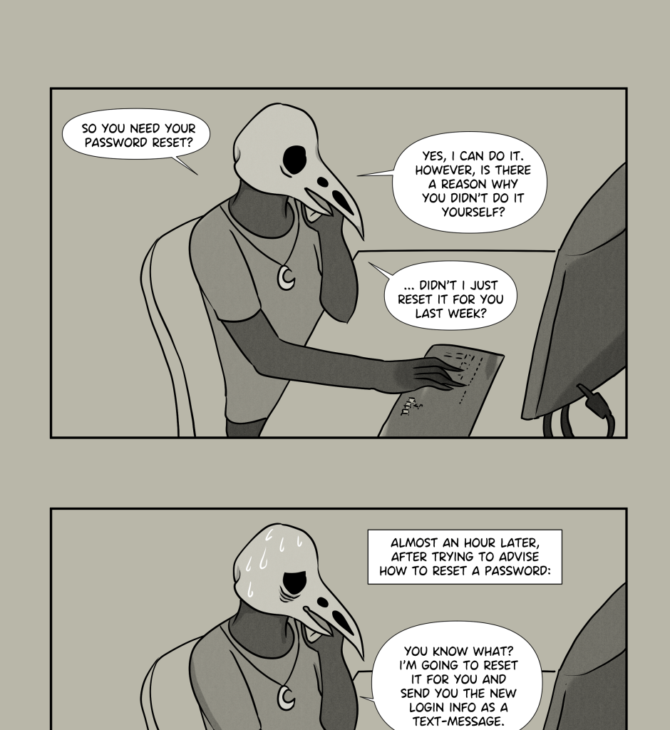 Tales from Tech Support - Episode 5, Page 1: Resetting a password
