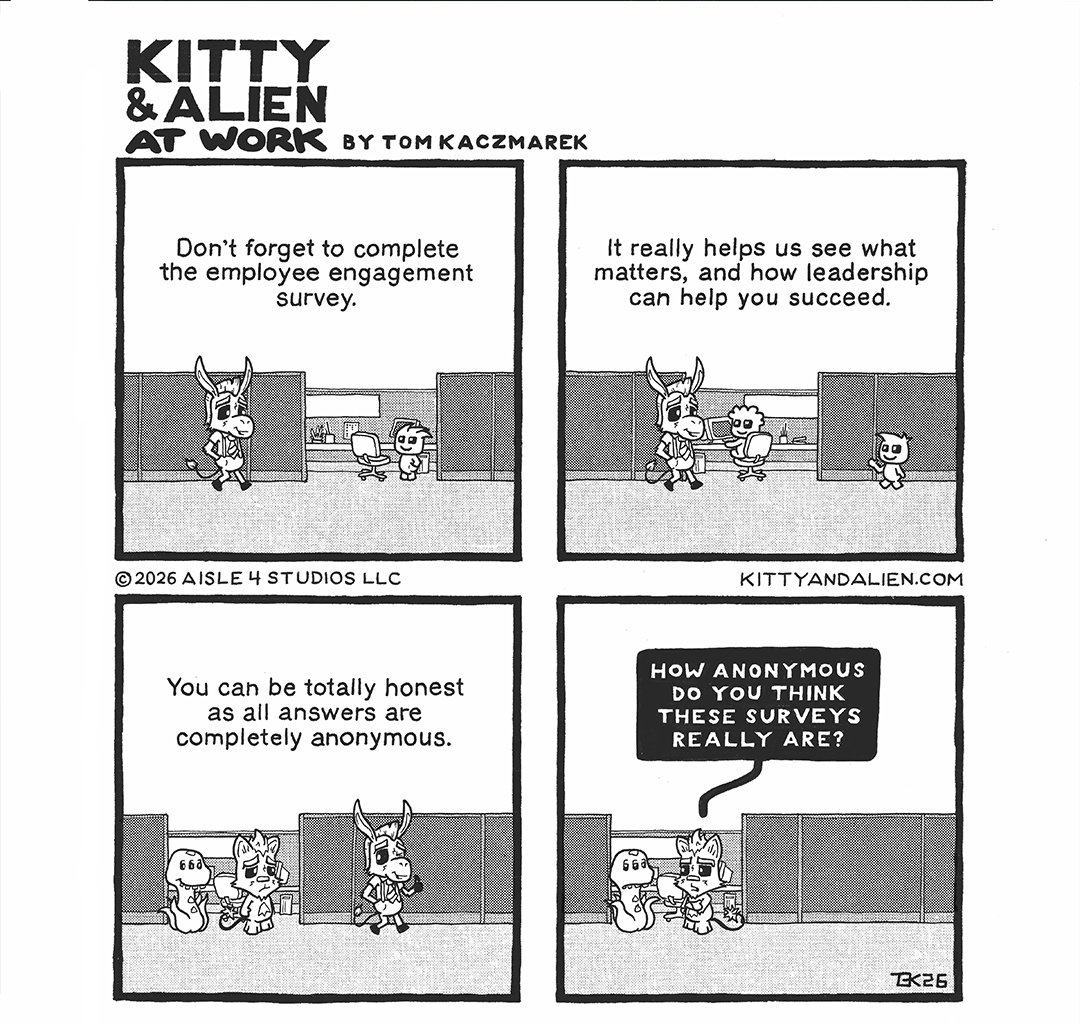 Kitty & Alien: At Work - Episode 5, Page 1: Survey